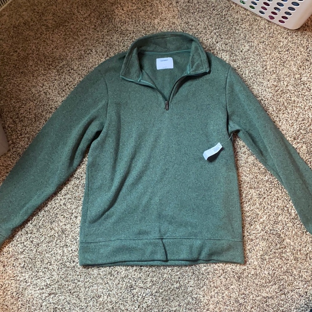 Old Navy Green Zip-Up Sweater